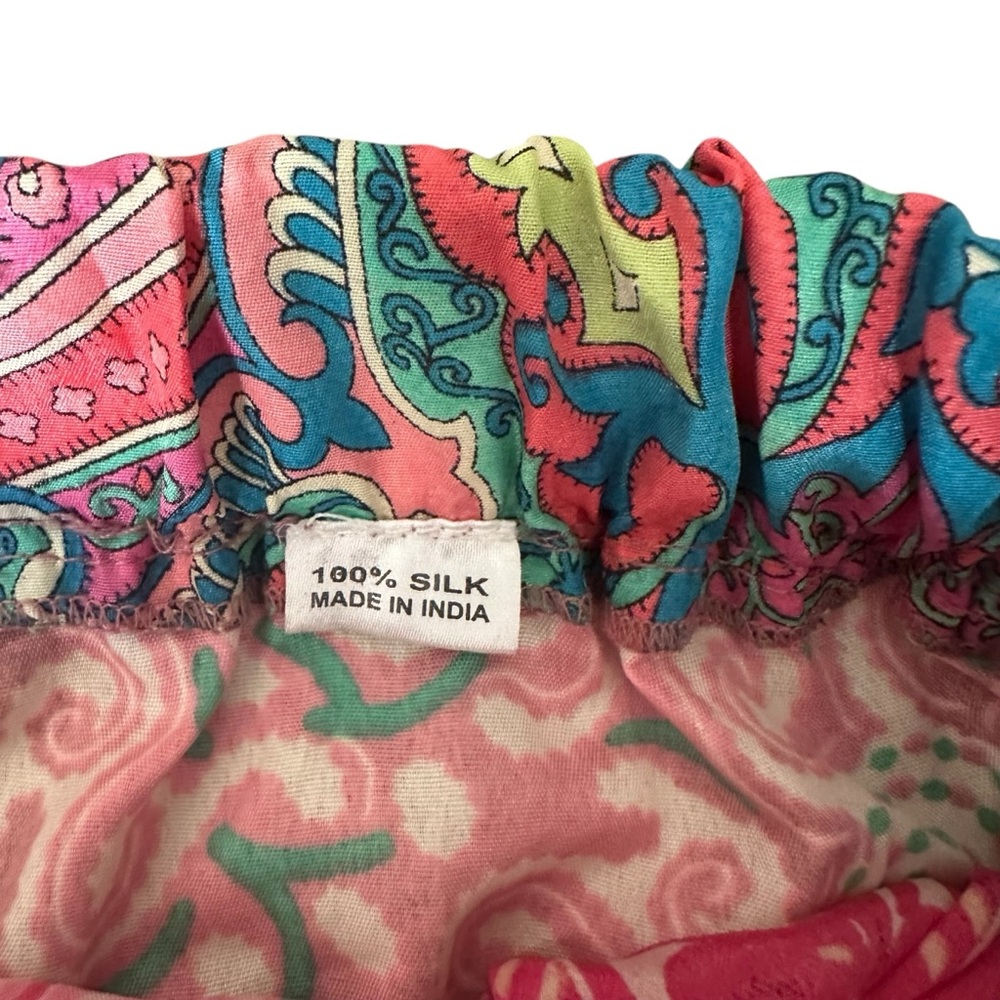 Multicolor Patchwork Bohemian Elastic Waistband S… - image 5